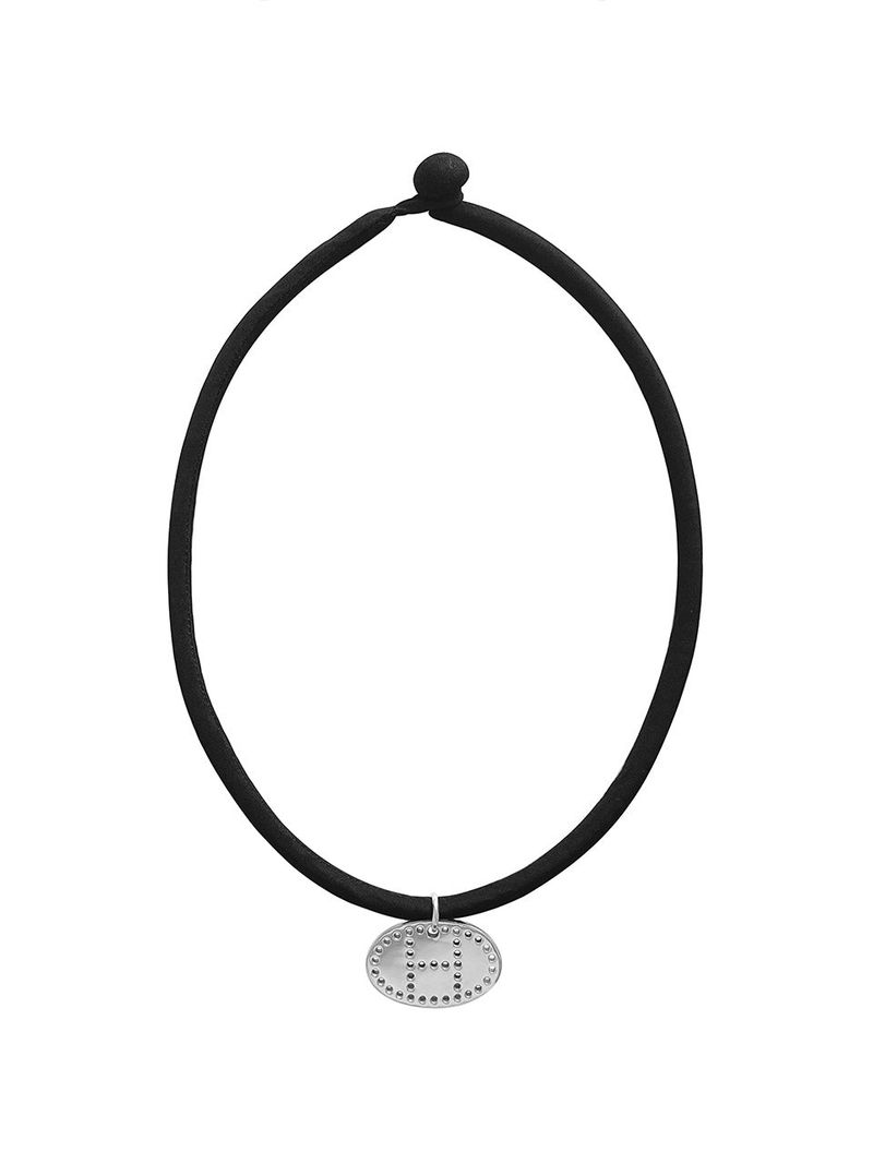 Hole Detail Initials Necklace