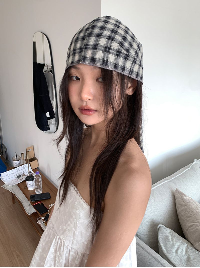 CHECK HAIR SCARF (2C)