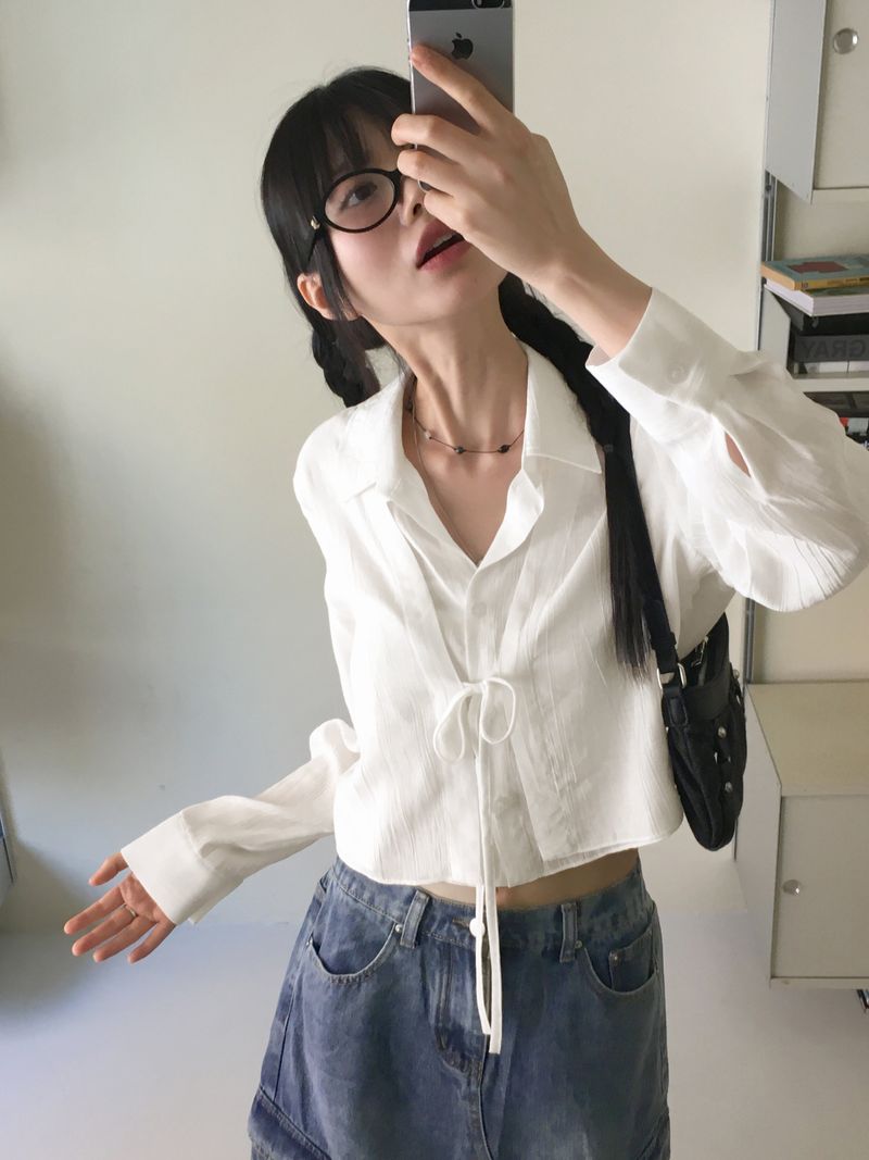 WONDER WONDER（ワンダーワンダー）の「スロートウエスタンダブルストラップ長袖ブラウス（トップス）」