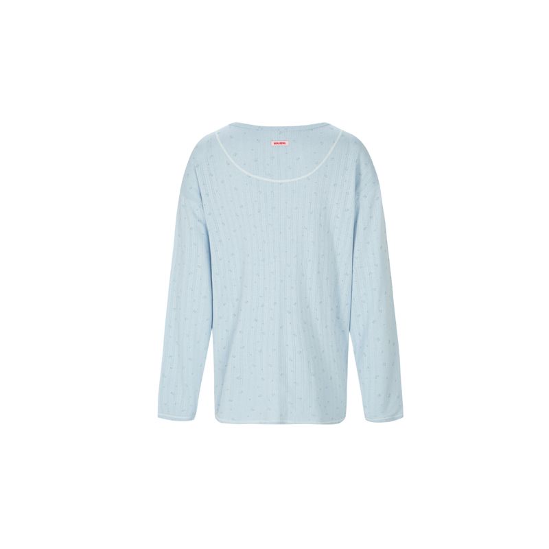 cottage long sleeve blue flower