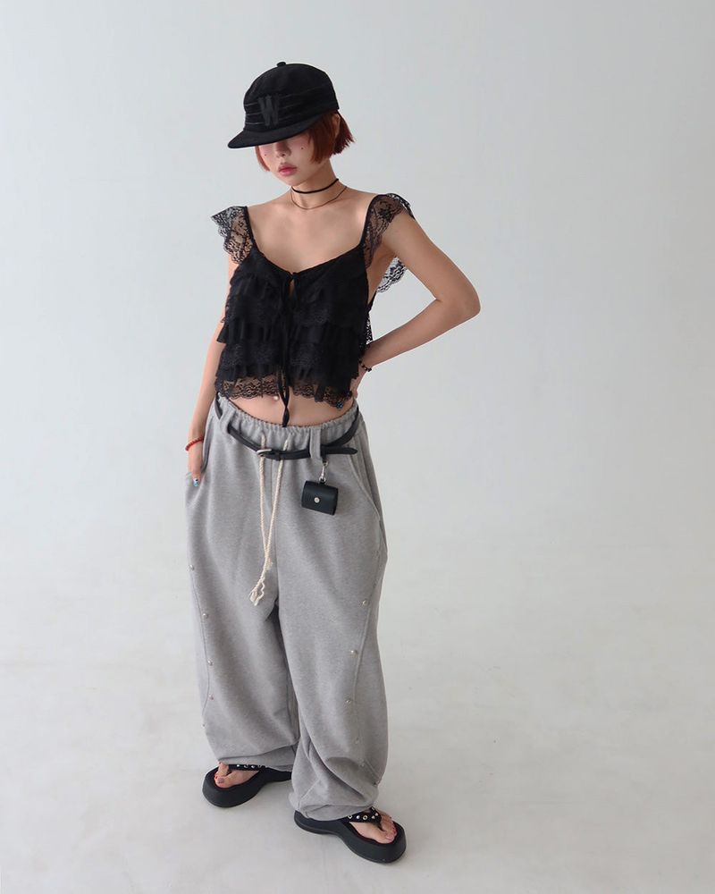 Zero Lace Cancan Frill Blouse