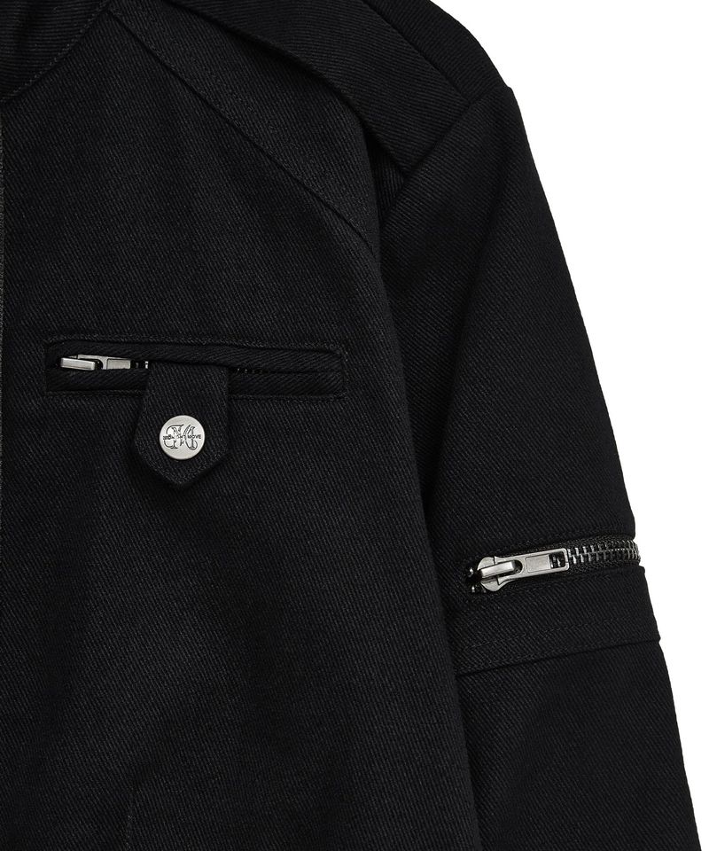 2 zip jacket (black)