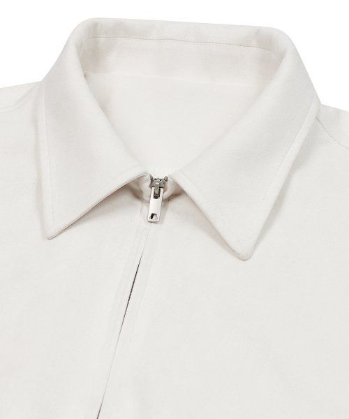 87-STAN009 [Vegan Suede] Standard Blouson Suede Jacket IVORY