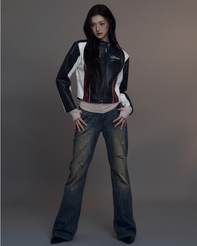 Sundown Rivet Straight - Fit Denim