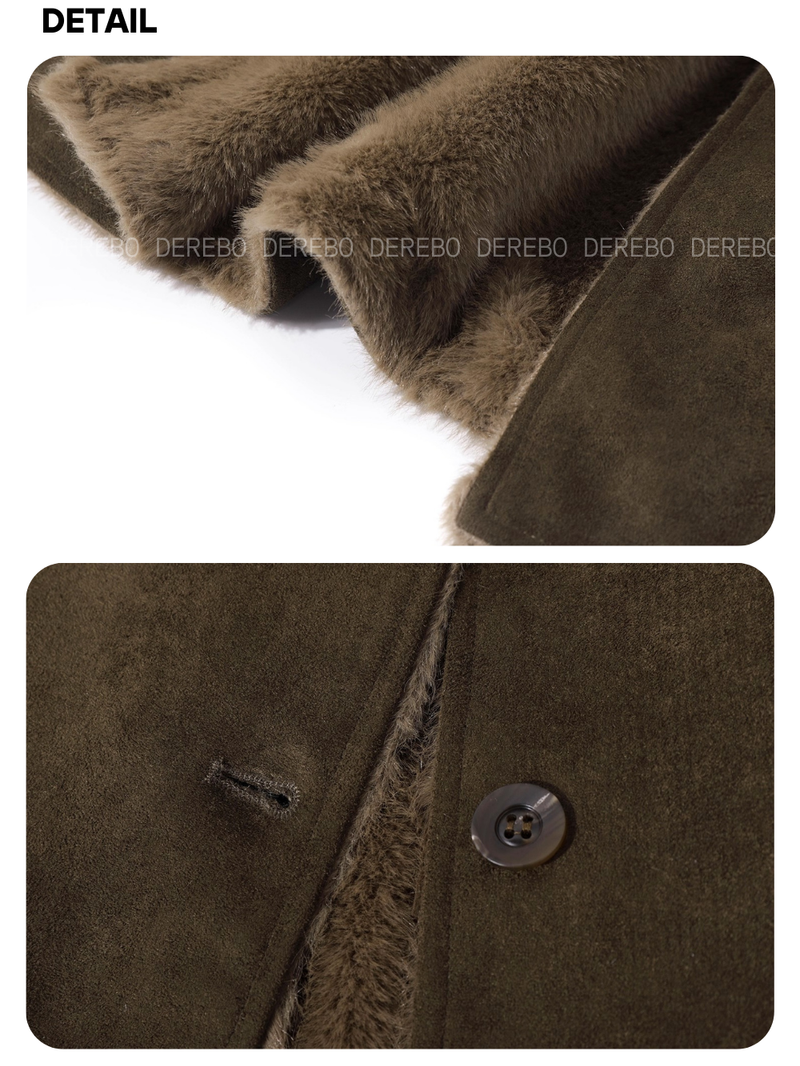 Modern Warm Suede Mustang Long Coat