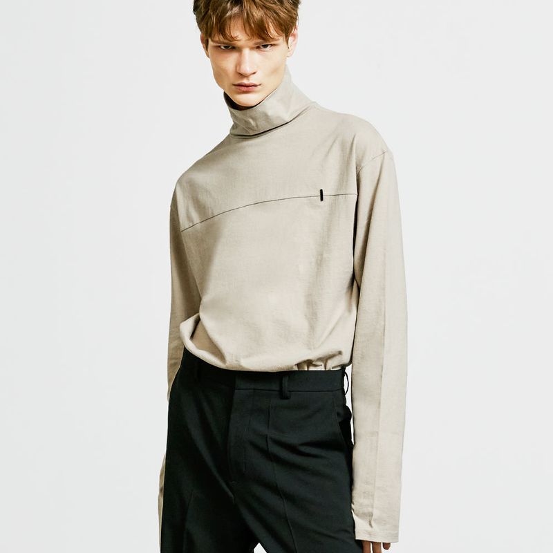 S SY(エスエスワイ)の「back button long sleeve chest tip turtle neck ivory(Tops)」