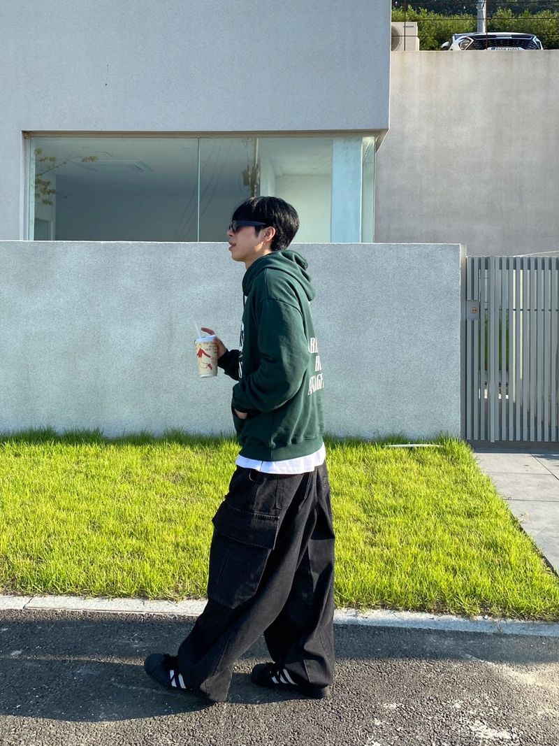 Big Pocket Balloon Cargo Denim Pants 2C