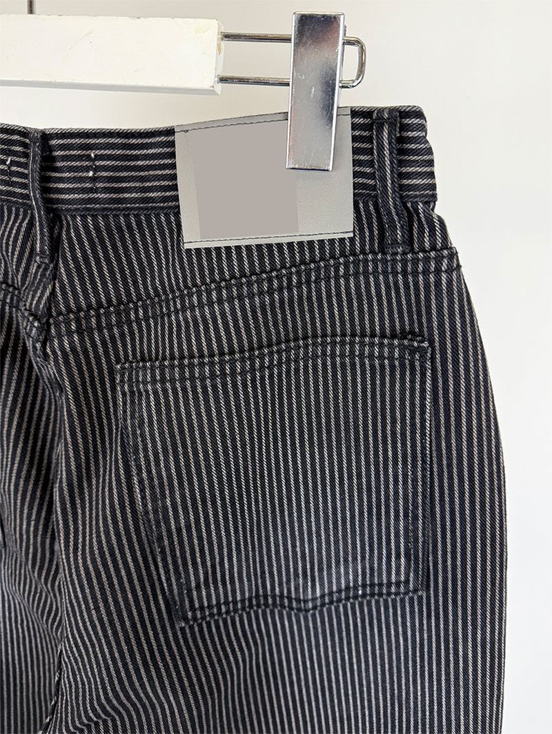 STRIPE BLACK JEANS