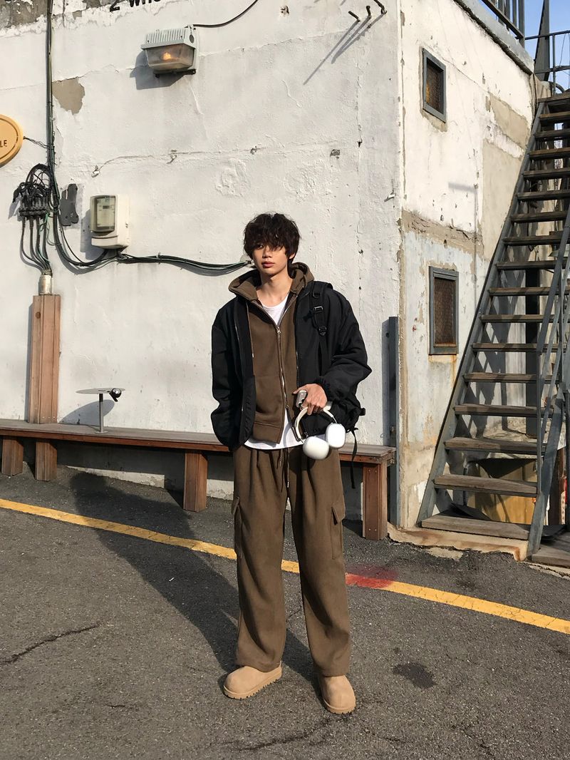 [SET] LMN Sturbo Corduroy Hooded Zip-Up + Cargo Pants (5 colors)