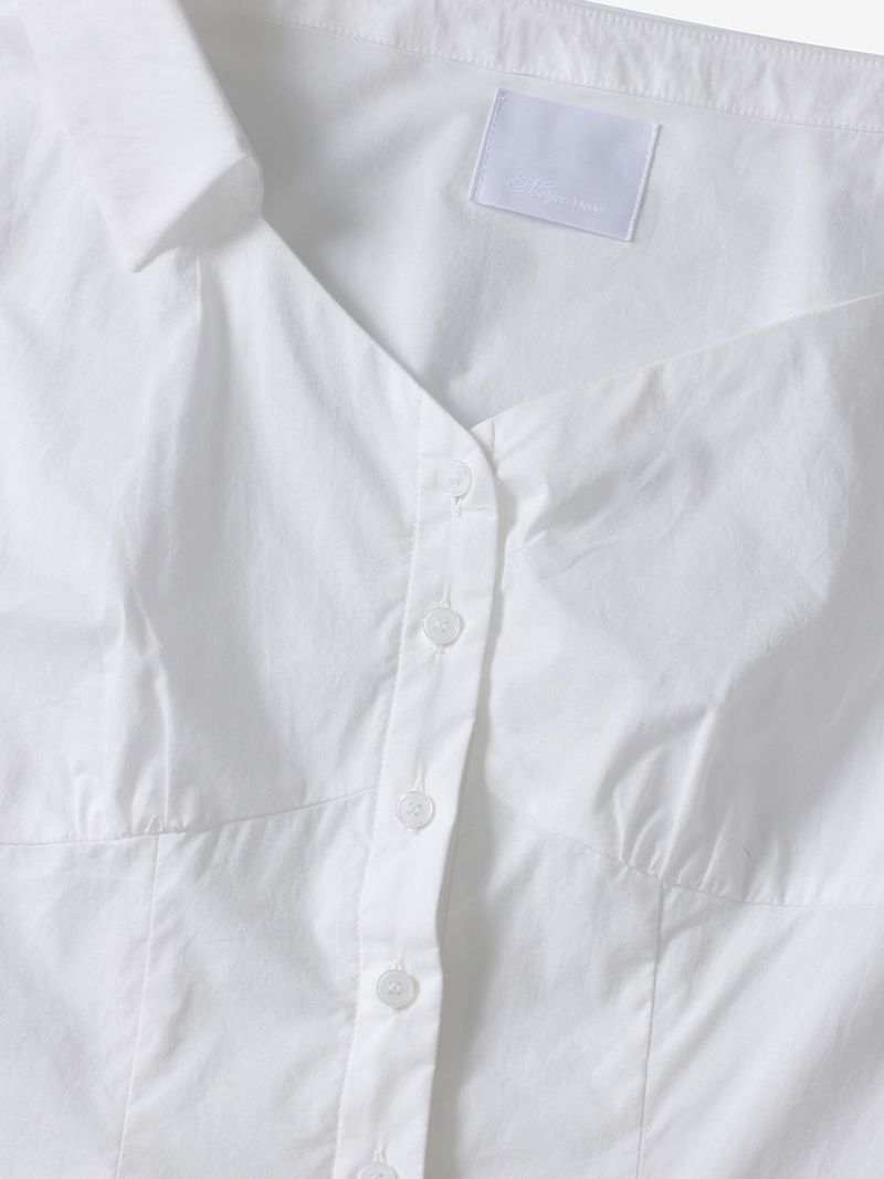 Classy one-shoulder shirt (White)