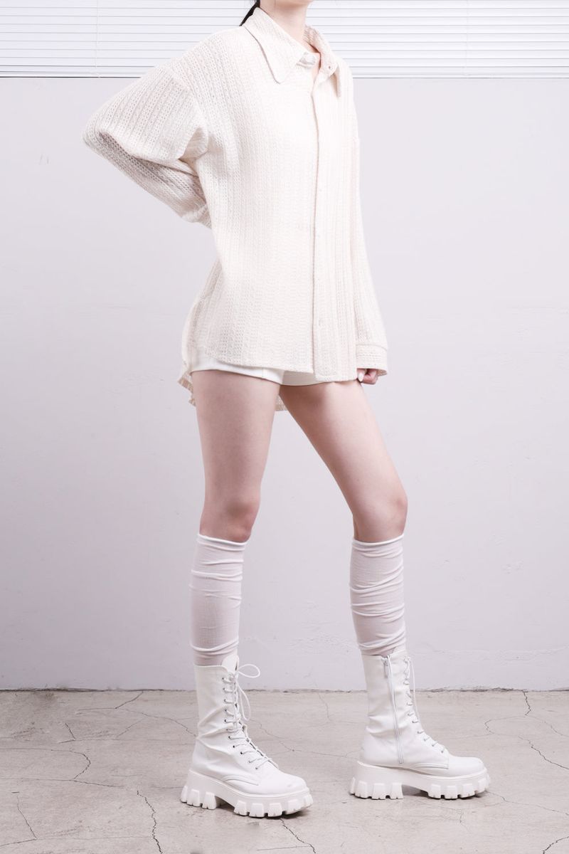 (Unisex) Sor Mesh Knit Shirt