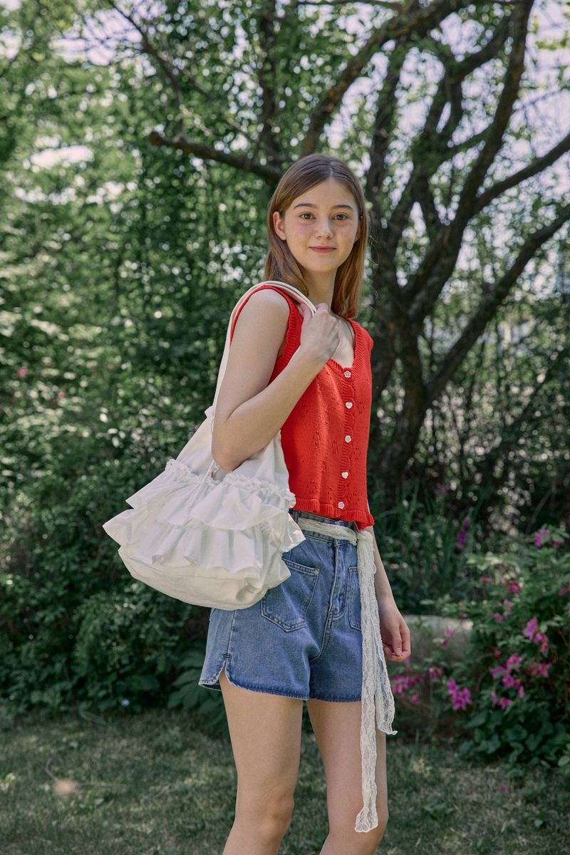 PINK PINEAPPLE（ピンクパイナップル）の「TIERED FRILL BAG (2 COLORS)（Bags）」