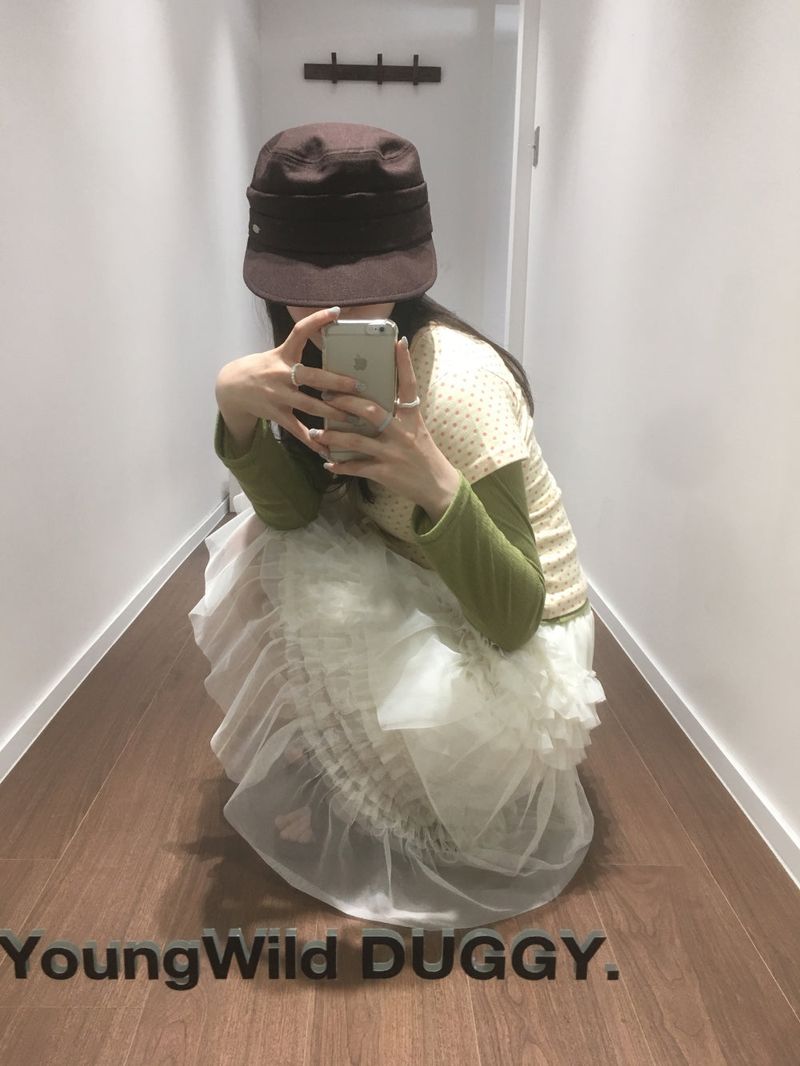 Verde chiffon skirt (3color)