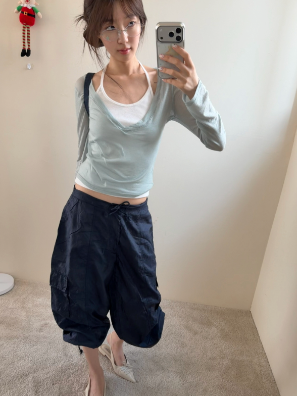summer deep neck tee