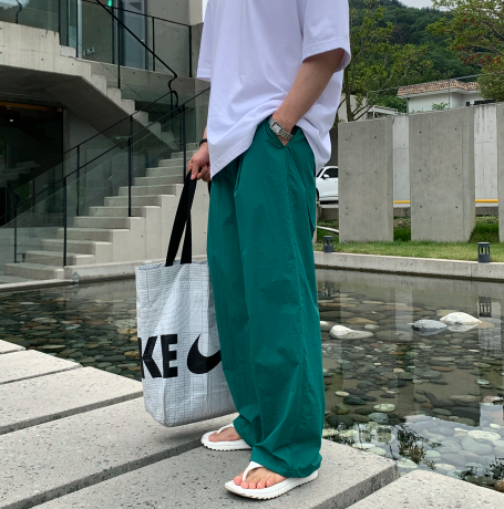 Wybird Cool Ice String Pin Tuck Wide Pants