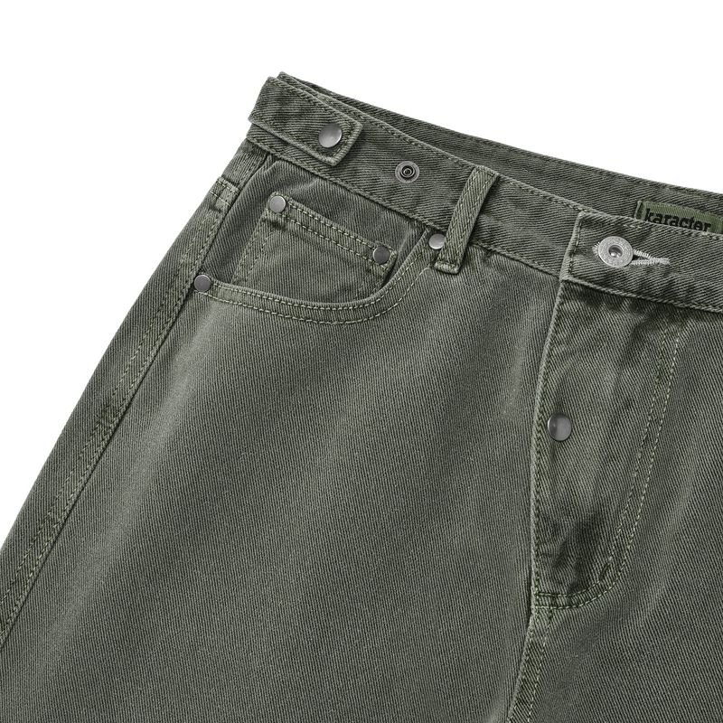 Latch tapered twill pants / Washed khaki