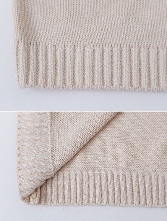 Basic Cotton100 Round Knit Cardigan (7color)