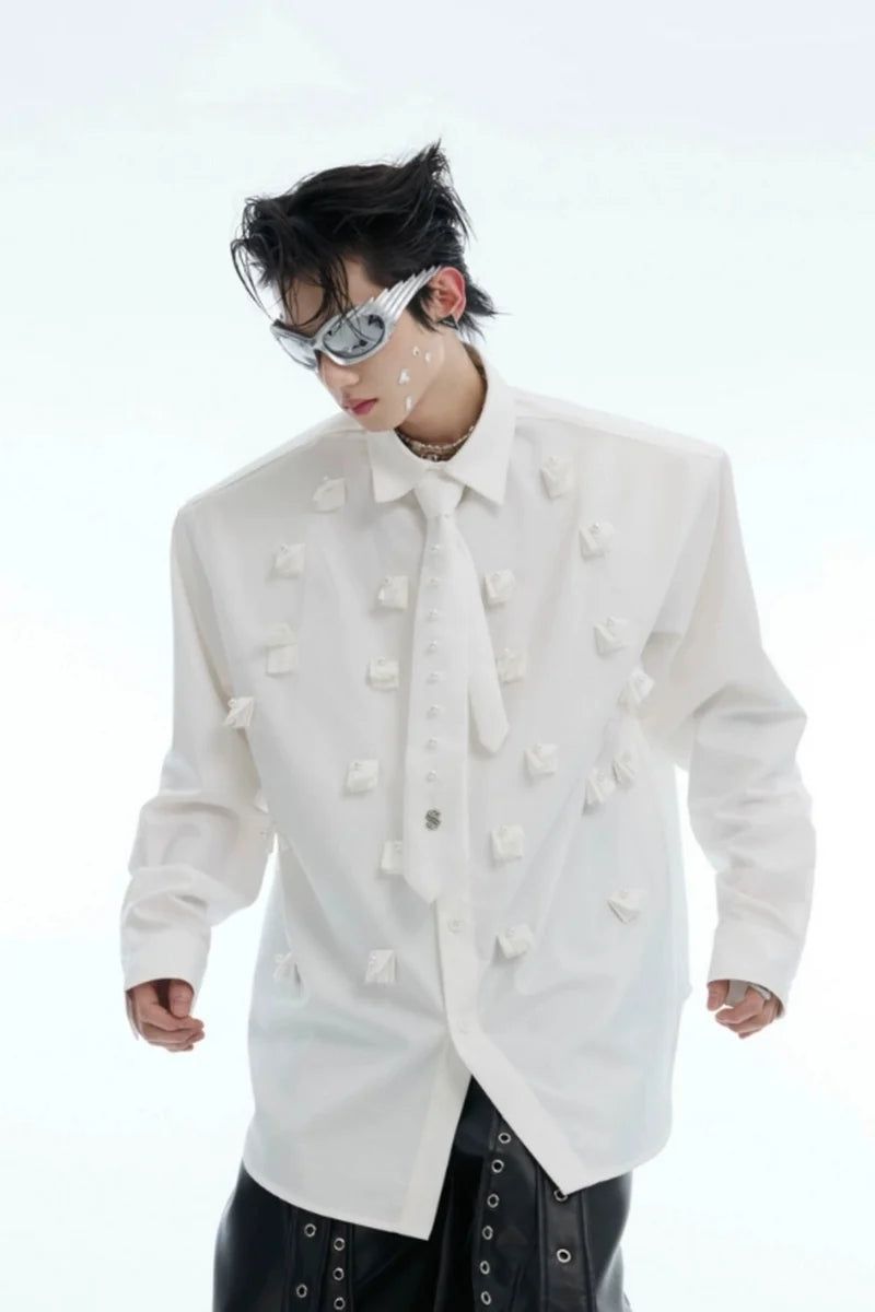 Argue Cultureの「Pearl Accent Tie Detail Shirt（Tops）」