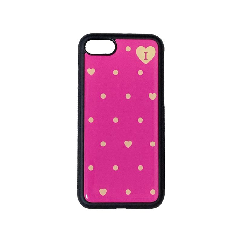 dot epoxy case - pink lemon