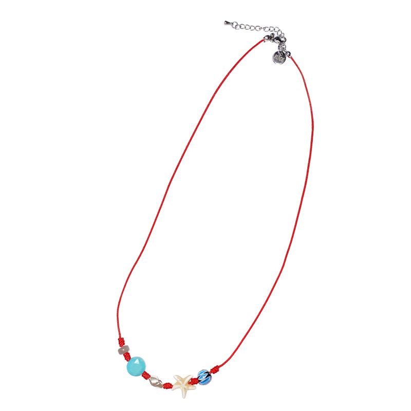 red gemstone necklace