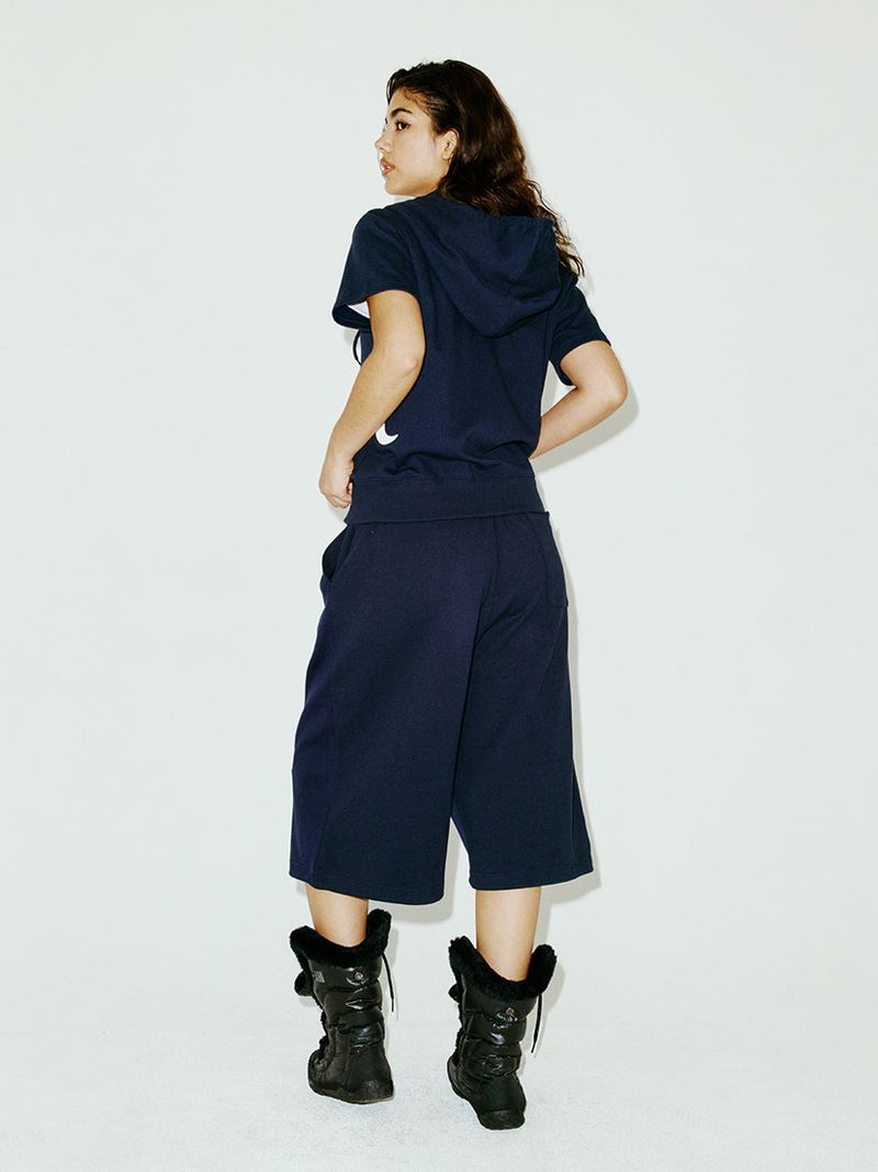 NY APLIQUE CAPRI PANTS NAVY