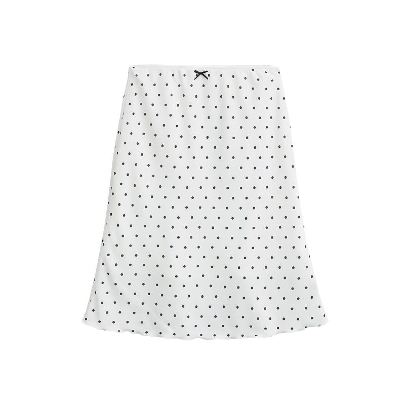Check & Dot Mix A-Line Skirt 233114720
