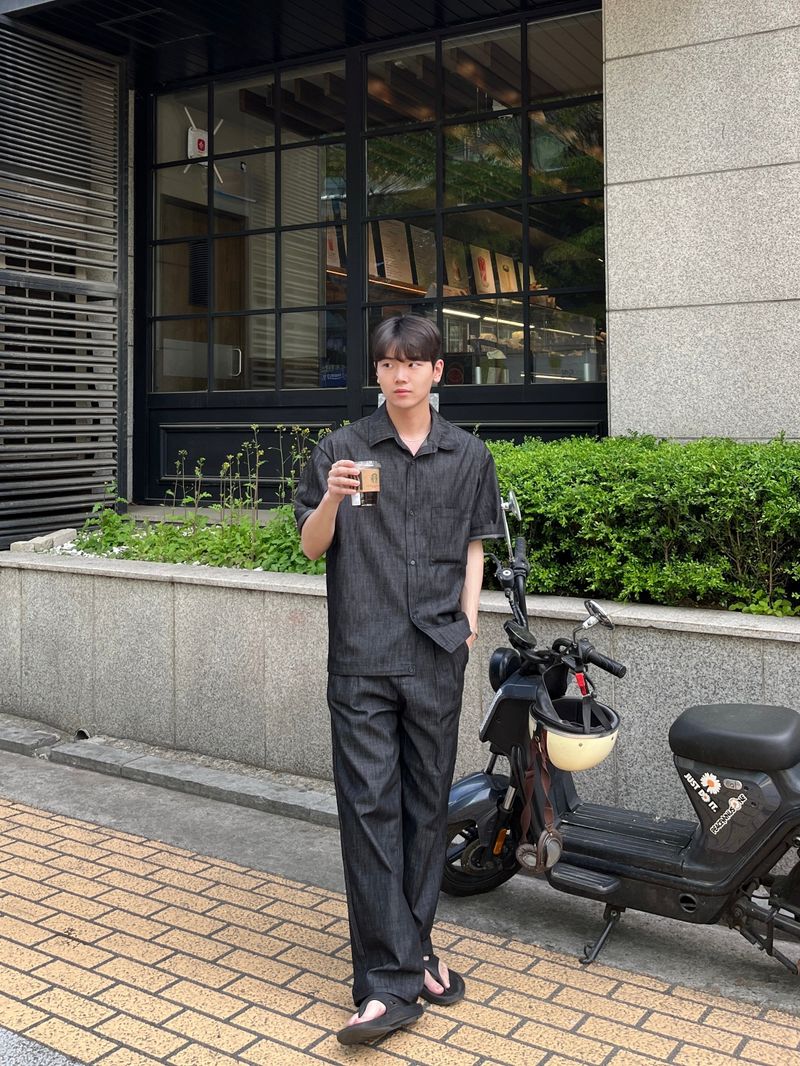 Mire two tuck linen denim