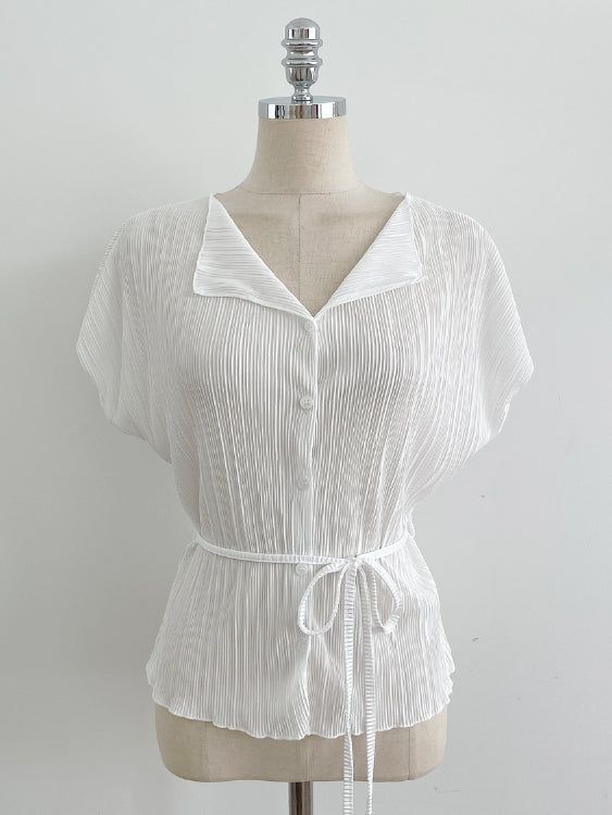 Weave Pleats Cardigan