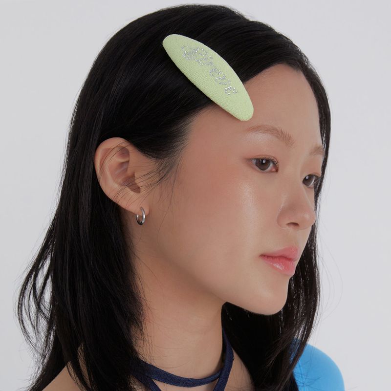 Eireve（エイレブ）の「LETTERING TERRY HAIR CLIP_LIME（Hair Accessories）」