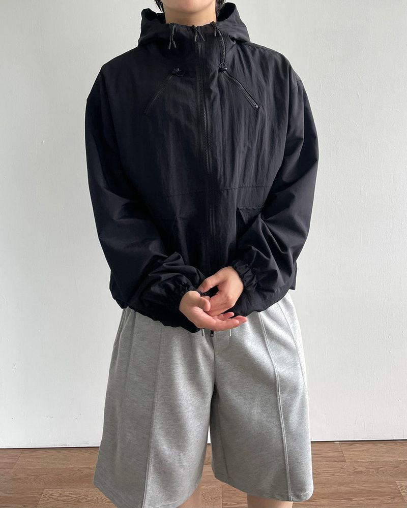 Util Zipper Hood Windbreaker