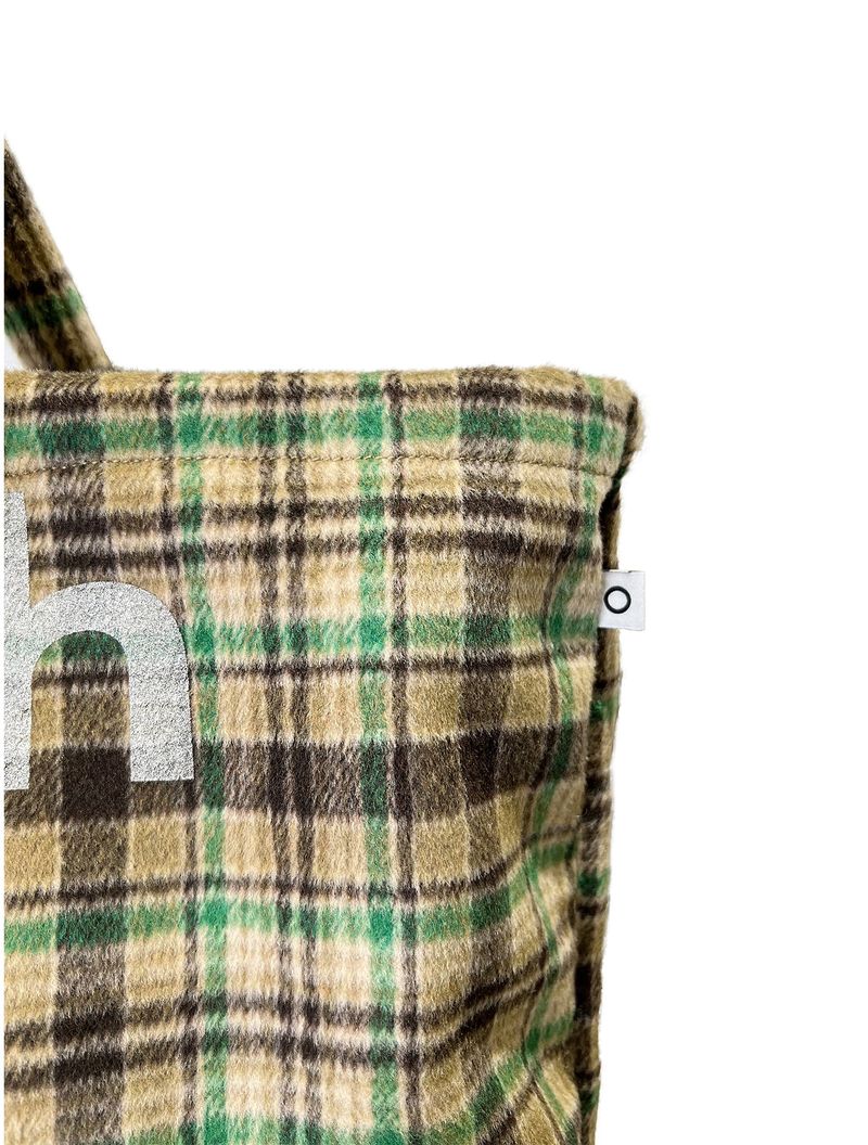000design Check Shopper Bag / Green