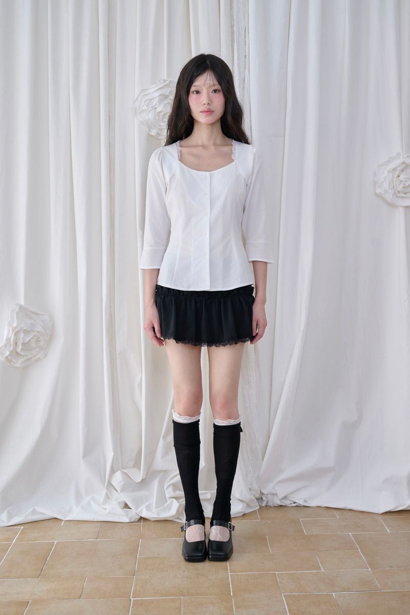Mabel Lace Square-Neck Blouse (3 colors)