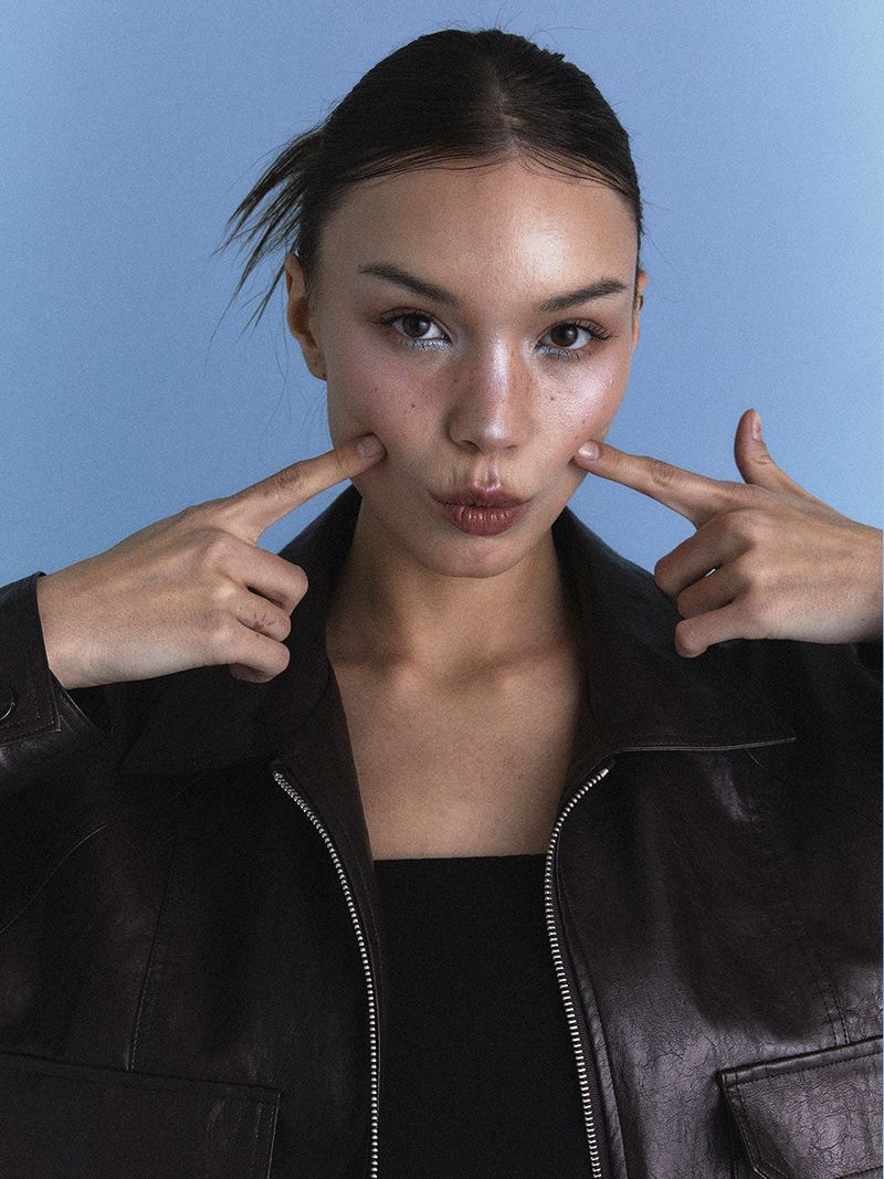 Eco Leather Bomber Jacket_Brown