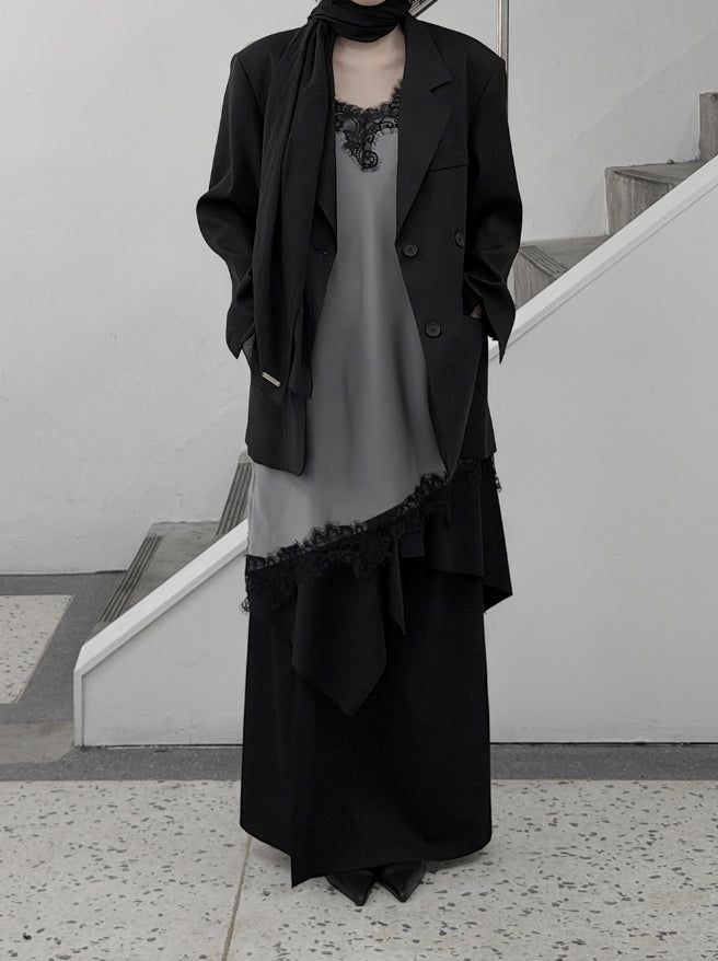 Pinble Stripe Pocket Wrap Jacket