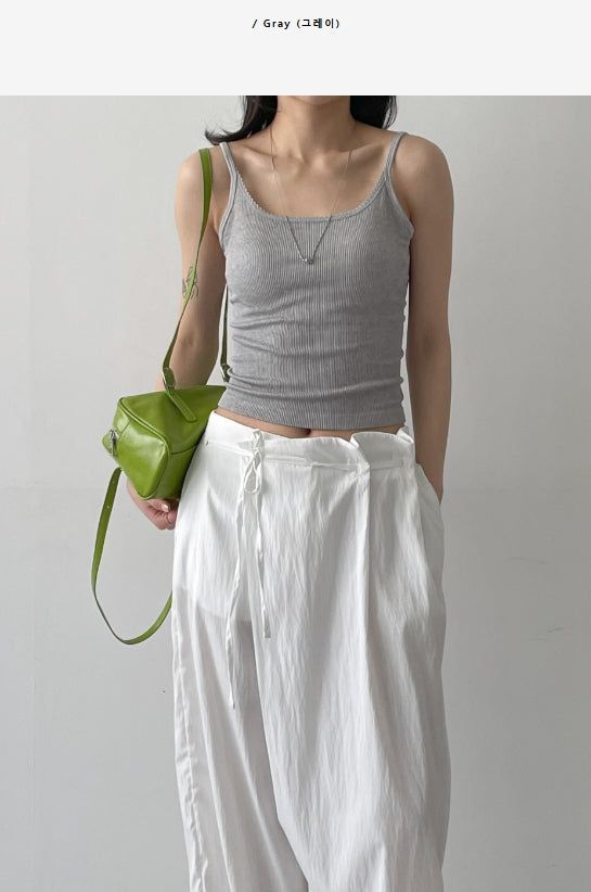 Lace Ribbed Bra Top Sleeveless