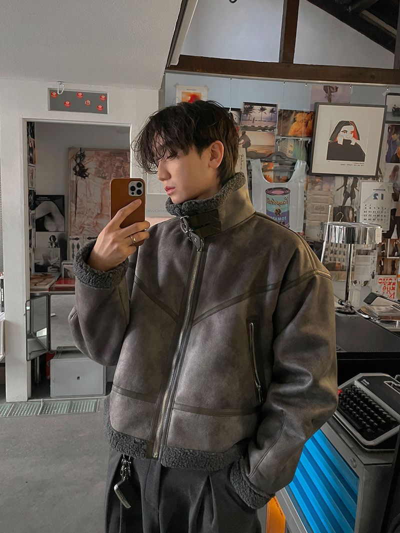 ASCLO Suede Crop Mustang Jacket (3color)