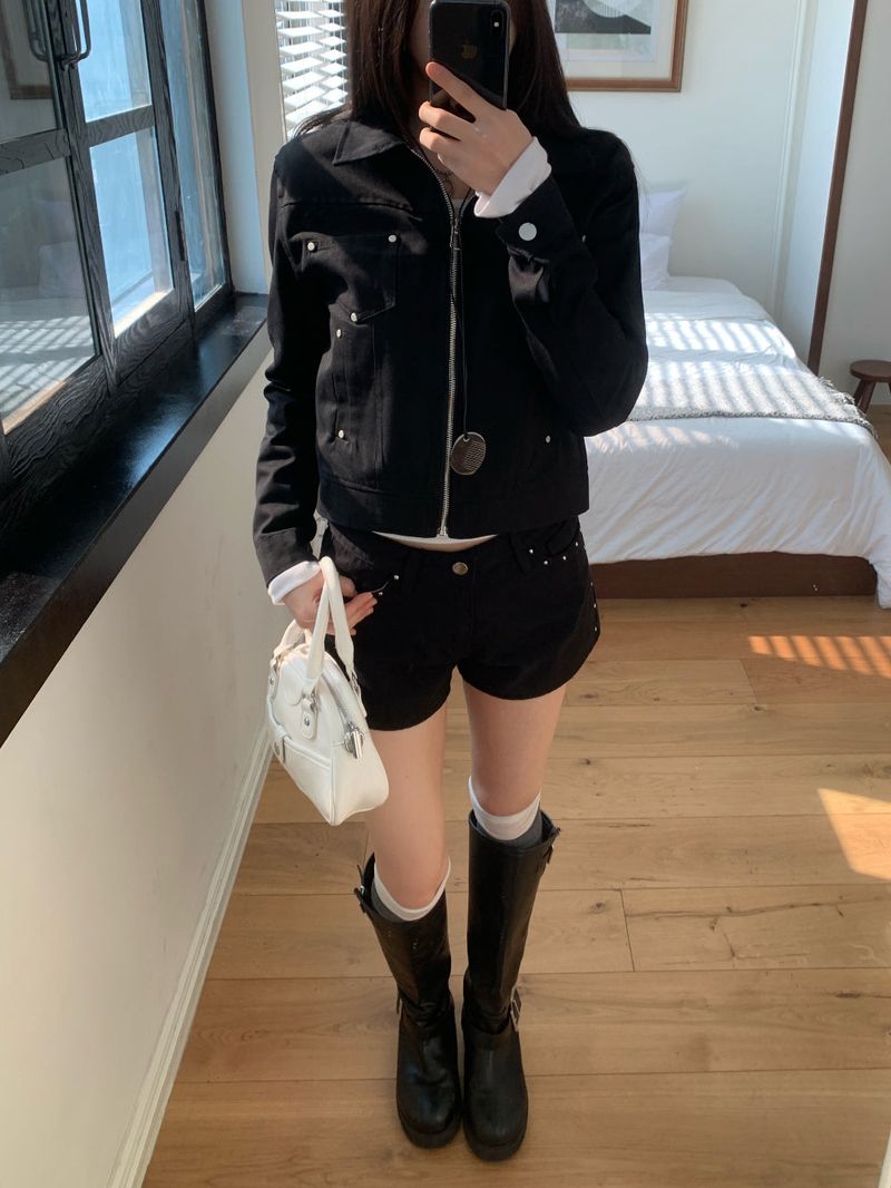 Haze Metal Stud Cotton Jacket