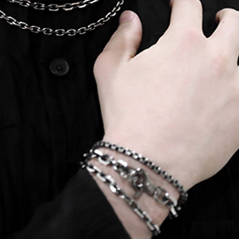 ss-6mm Black line original chain bracelet