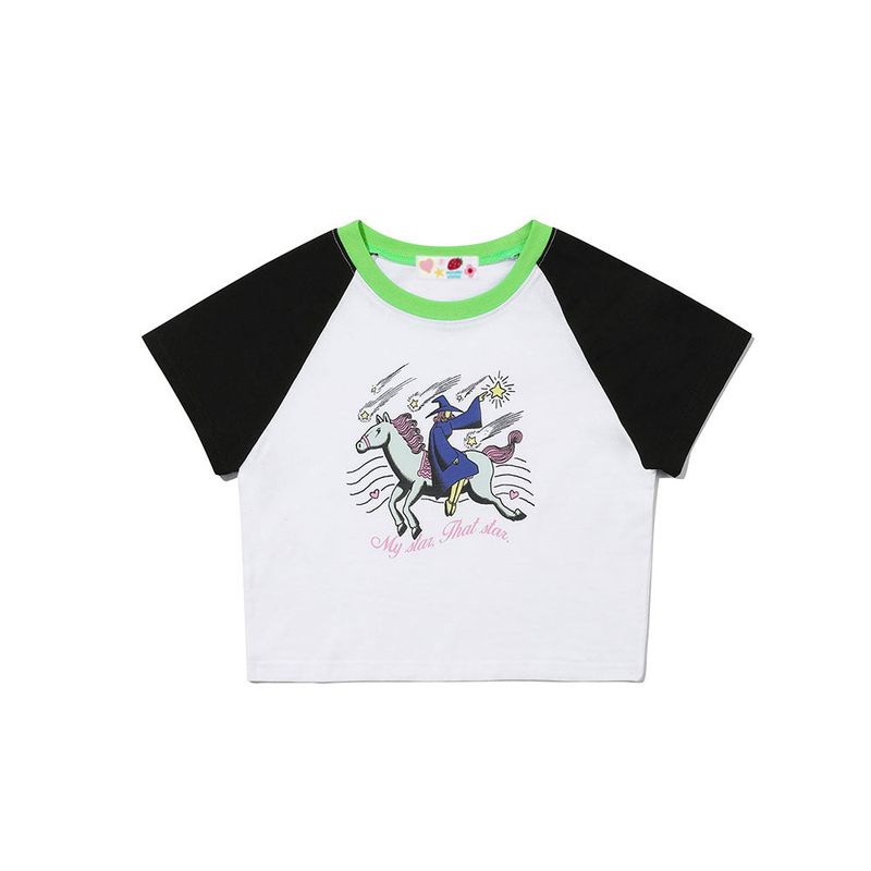 WITCH Raglan Crop T-shirt [2Color]