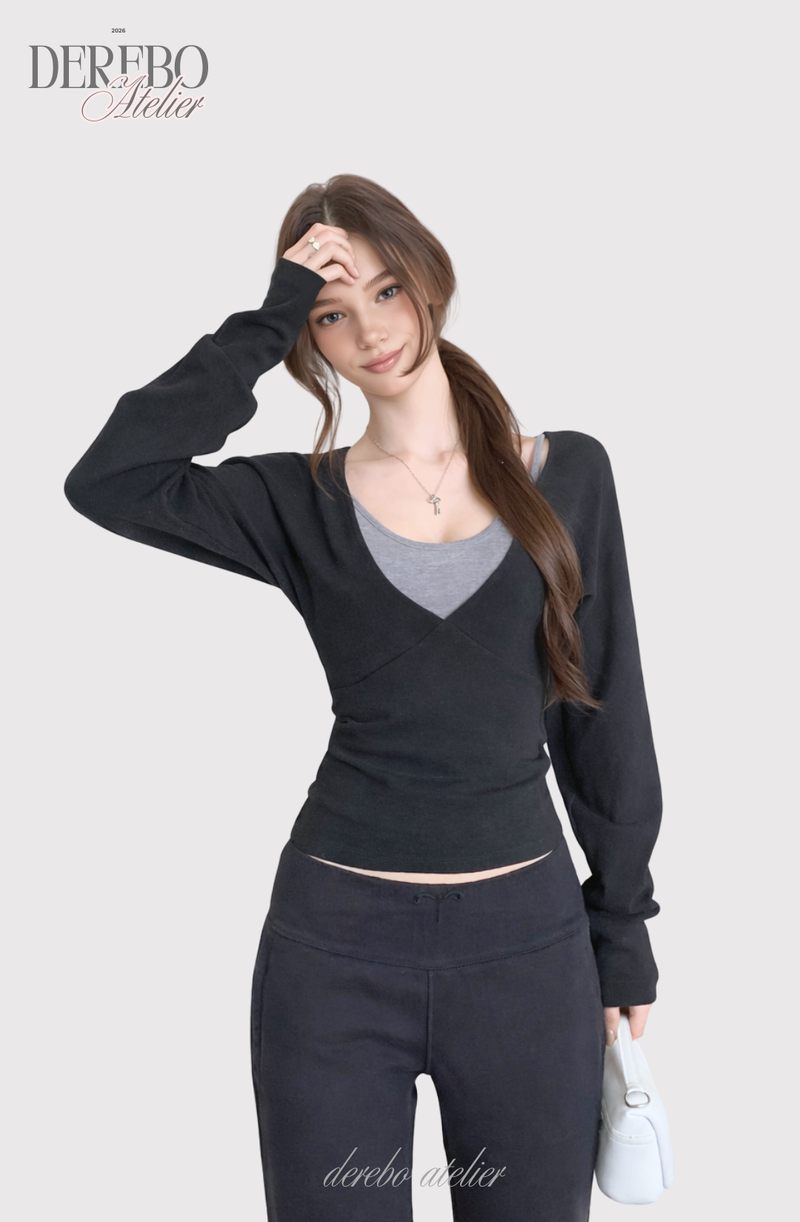 Renea Pink Layered Two-Piece Knitwear