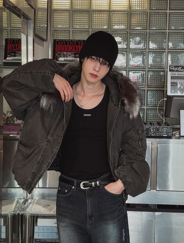 2PLAN（ツープラン）の「[LANARCH] Fox Fur Hood Bomber Jacket（Jackets/Outerwear）」
