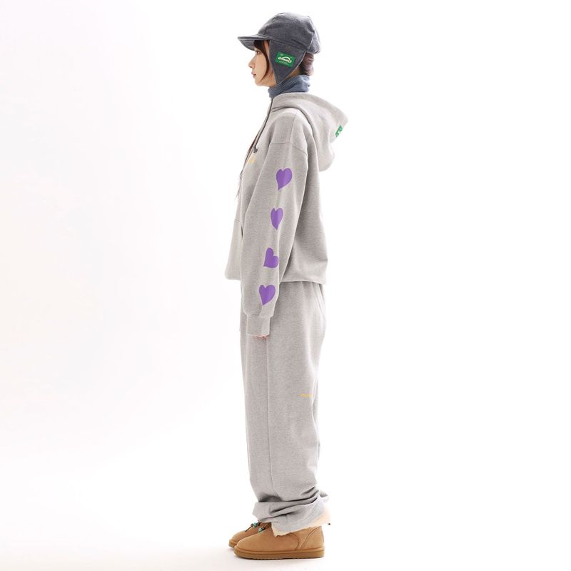 ラビングエンブレイス スウェットパンツ_メランジ グレイ
