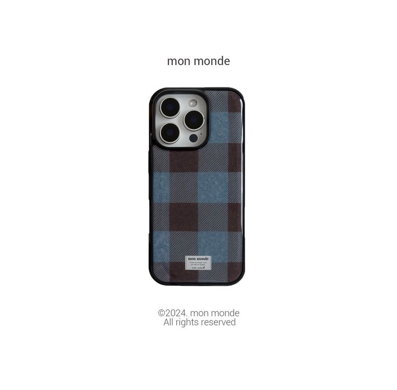 mon monde（モンモンド）の「vintage check phone case（Smartphone Accessories）」