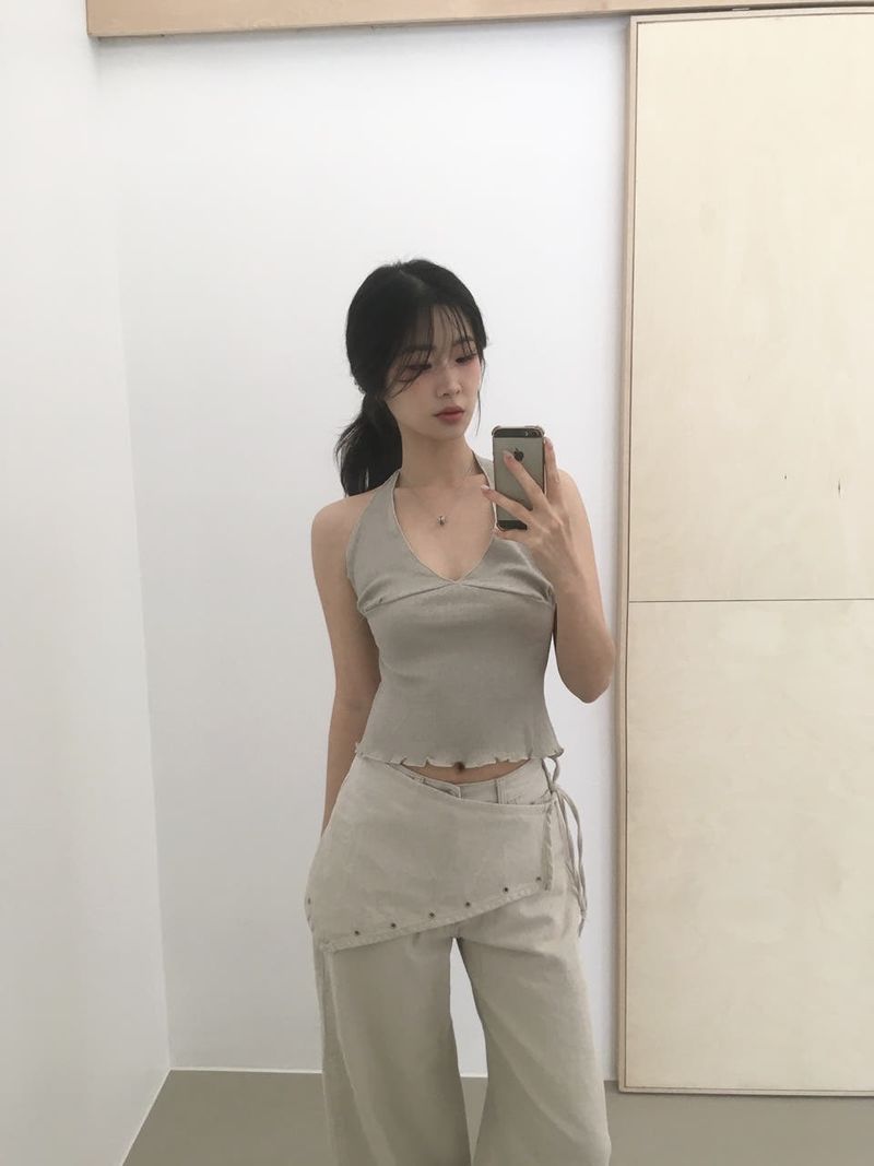 Scarf Layered Pants