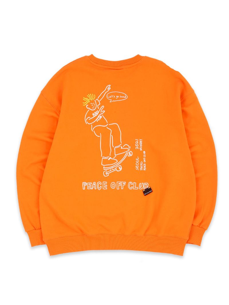 peaceoffclub（ピースオフクラブ）の「Board_Boy Sweatshirt ORANGE（Tops）」