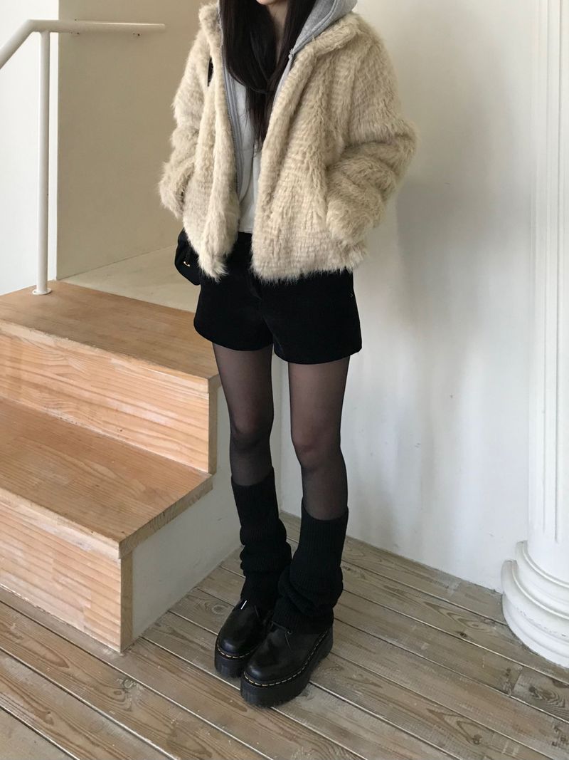 Perry High-Neck Fur Jacket (one color)