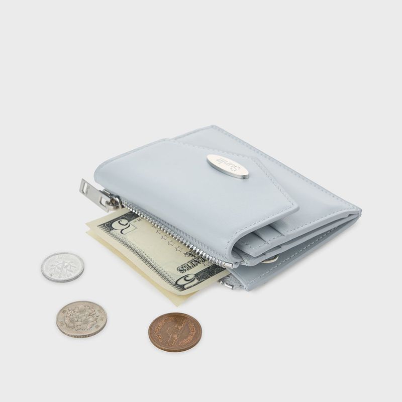 Sunlit Zipper Card Case (Mid Gray)