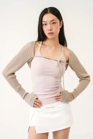 【即日発送】Jewel cross back tank top - pink 