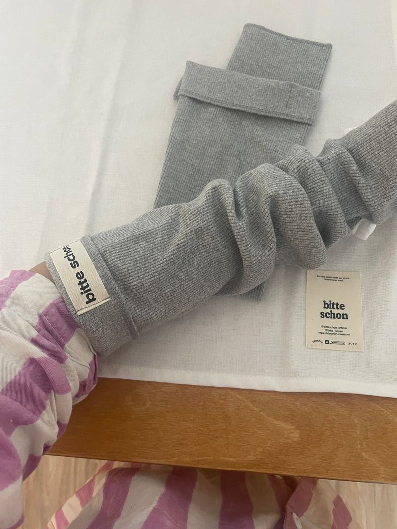 bitteschon label warmer (arms & legs)-grey