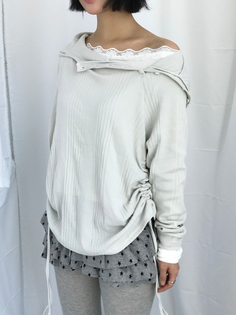 Lenny Shirring High-Neck Knitwear